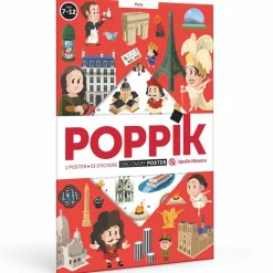 Poster pédagogique Paris + 53 stickers - Poppik