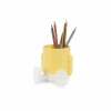 Pot à crayons Mr.Sitty Jaune/Blanc - Balvi