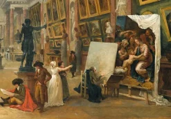 Projet d'aménagement de la Grande Galerie du Louvre en 1796 (panneaux aluminium)