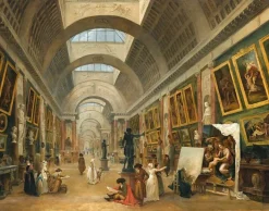 Projet d'aménagement de la Grande Galerie du Louvre en 1796 (panneaux aluminium)