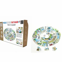Clearance Puzzle Jeu de l'oie en bois 34 pièces Paris escapade - Puzzle Michèle Wilson Loisirs Créatifs|Jeux