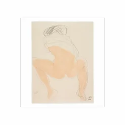 Reproduction Auguste Rodin - Femme accroupie vue de dos, un vêtement sur les épaules