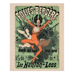 Reproduction Jules Chéret - Folies-Bergère. Les Hanlon-Lees - 24x30 cm