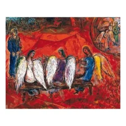 Reproduction Marc Chagall - Abraham et les trois anges, 1960-1966 - 24x30cm