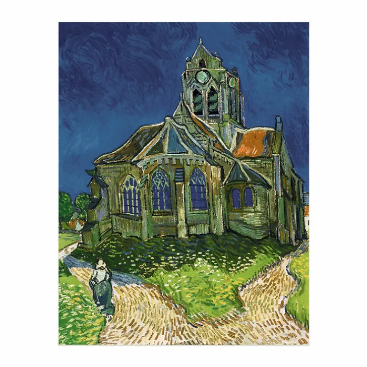 Outlet Reproduction sous Marie-Louise Vincent van Gogh - L'Église d'Auvers-sur-Oise, 1890 Affiches Et Reproductions