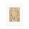 Reproduction sous Marie-Louise Léonard de Vinci - Sept études de têtes. Saint Jean Baptiste enfant