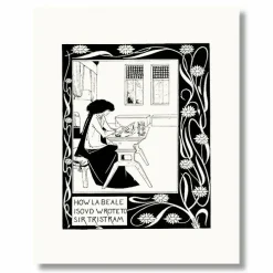 Reproduction sous Marie-Louise Audrey Beardsley - How La Beale Isoud Wrote to Sir Tristram