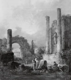 Ruines d'un temple (panneaux aluminium)