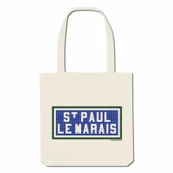 Best Sac Imprimé St Paul le Marais - Écru Sacs, Tote Bags