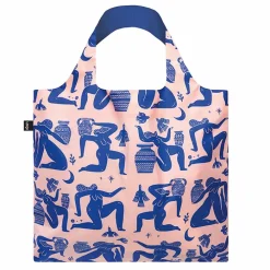 Sac Mark Conlan - Grèce Antique Bleu et rose recyclé - 50 x 42cm - Loqi