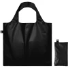 Sac noir métallique avec pochette zippée 50x42cm
