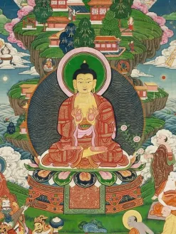 Scène de la vie de Buddha : le grand miracle de Svaravati (panneaux aluminium)