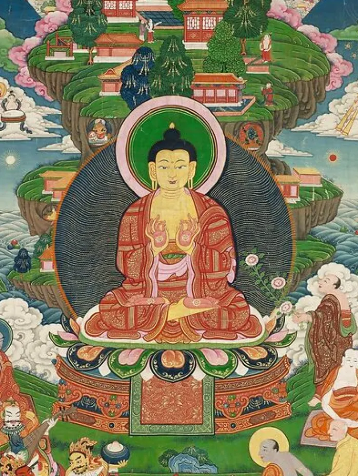 Scène de la vie de Buddha : le grand miracle de Svaravati (panneaux aluminium)