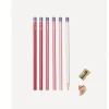 Clearance Set de 6 crayons à papier Dégradé rose Écriture