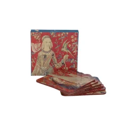 Set de 6 Dessous de verre La Dame à la licorne, les 6 tapisseries Art De La Table