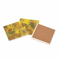 Set de 3 Dessous de verres en céramique Vincent van Gogh - Tournesols - Van Gogh Museum Amsterdam®