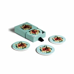 Sale Set 4 Dessous de verre en céramique Tiger Flower - Gangzaï Art De La Maison|Design