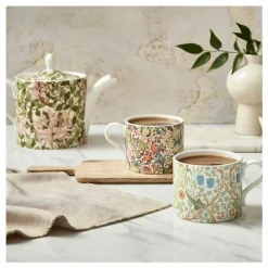 Set 2 Tasses en porcelaine Prunier et Lys d'or - Morris & Co.