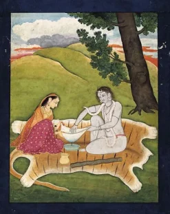 Discount Shiva et Parvati préparant le bhang (affiches d'art) Affiches D'Art|Toiles Encadrées