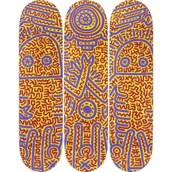 Skateboards triptyque Keith Haring Untitled 1984 - The Skateroom