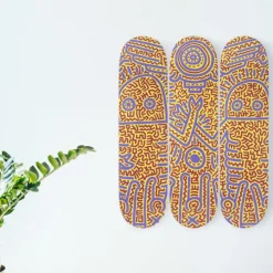 Skateboards triptyque Keith Haring Untitled 1984 - The Skateroom