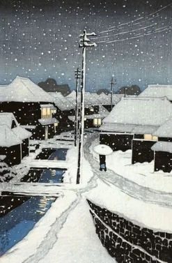Soir de neige à Terajima, 1883-1957 (toiles sans cadre)