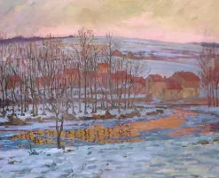 Soir d'hiver à Pontarlier (panneaux aluminium)