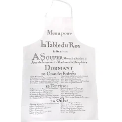 Tablier "Menu pour la table du Roy"