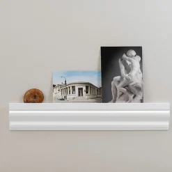 Étagère Haussman Hêtre massif - Blanc Laqué - 40 x 7 cm - Déjà-vu