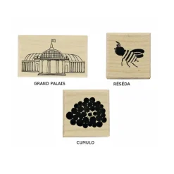 Tampons en bois Cumulo & Réséda - Grand Palais Papeterie Jeunesse