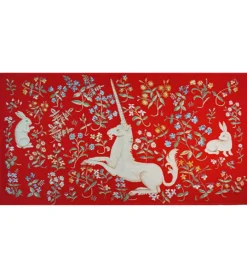 Tapisserie Licorne - Rouge