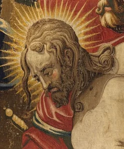 Tapisserie : tête de Christ de la tenture de Saint-Merry (panneaux aluminium)