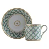 Tasse et soucoupe Quadrille vert Art De La Table