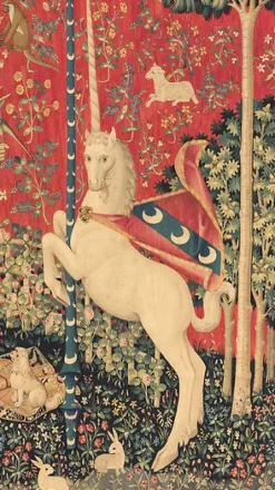 Tenture de la Dame à la Licorne : le Goût (panneaux aluminium)