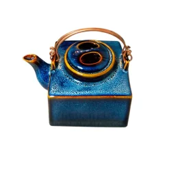 Théière carrée - Bleu océan - ZaoZam