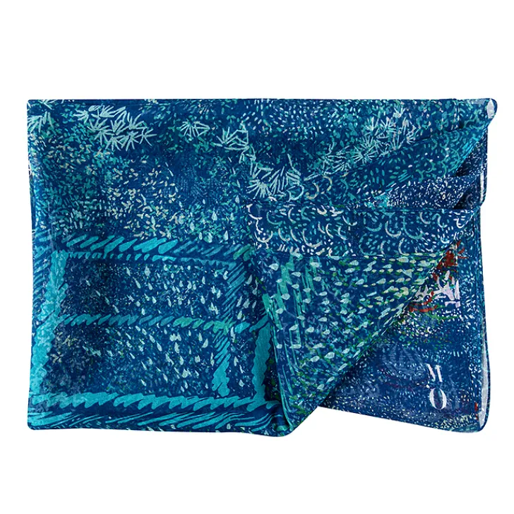Online Étole Claude Monet - Harmonie Bleue 60x180 cm Foulards, Étoles, Châles