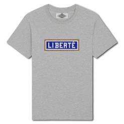 Hot T-shirt brodé Liberté - Gris T-Shirts Et Sweats