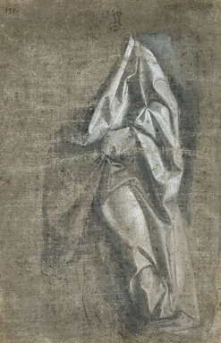 Étude de draperie, figure debout ou Draperie Jabach III (toiles encadrées)