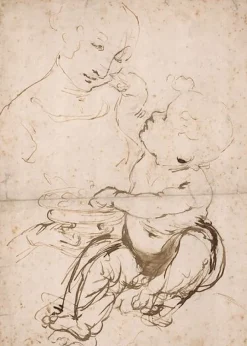 Étude de Vierge à l'Enfant, dite Vierge aux fruits (toiles encadrées)