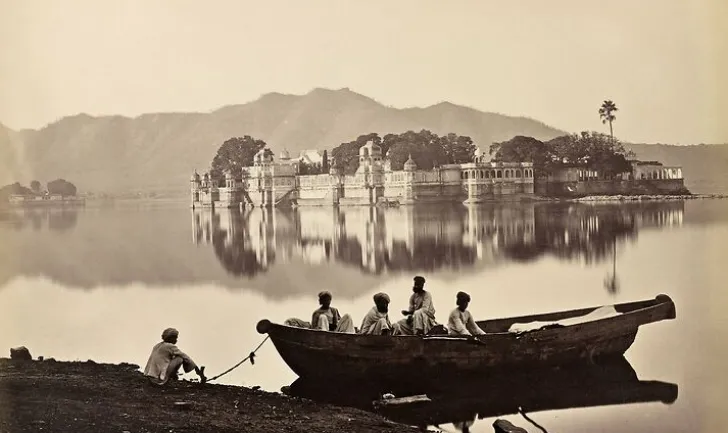 Clearance Udaipur. Le palais de Jag Mandir sur le lac Pichhola, 1873 (toiles encadrées) Toiles Encadrées|Affiches D'Art Encadrées