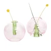 Vase Bulle Medium Rose/Vert - Block design