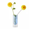 Vase en forme de tube Bleu 16 cm