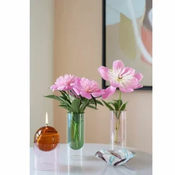 Online Vase en forme de tube Vert 16 cm Design|Art De La Maison