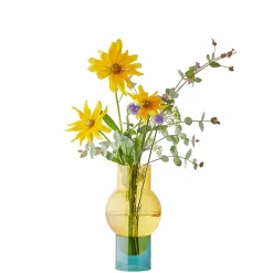 Vase tube Bulle - Jaune