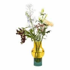 Vase tube Bulle - Jaune