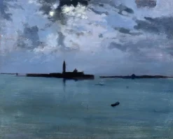 Venise : la nuit sur la lagune (panneaux aluminium)