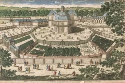 Vue et perspective du salon de la Ménagerie de Versailles (panneaux aluminium)
